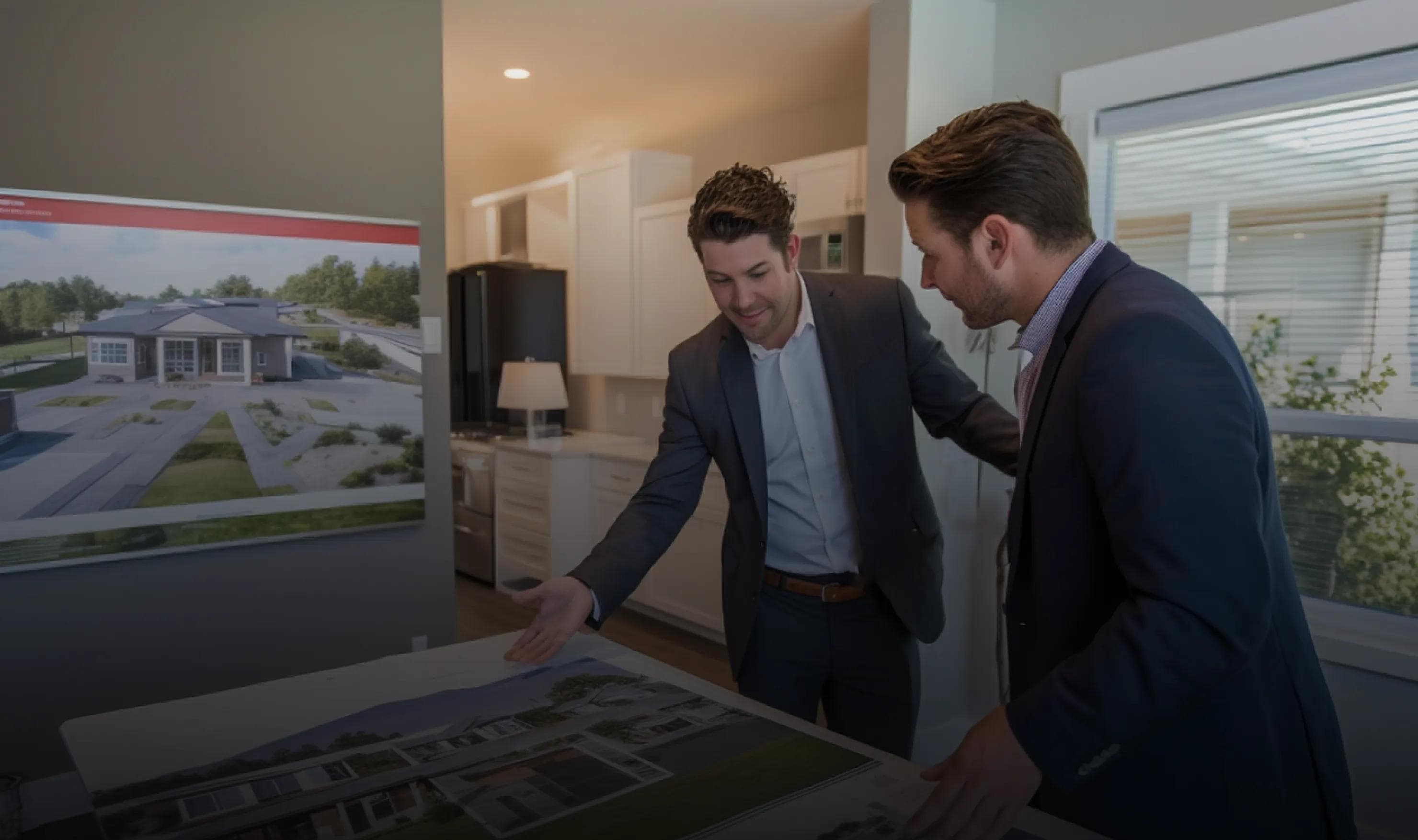 Hands holding holographic city buildings